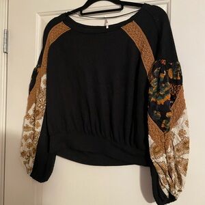 Free People Casual Clash Thermal Shirt Size Small